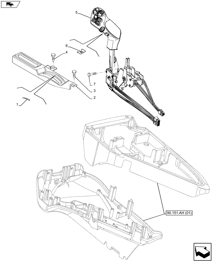 Схема запчастей Case IH MAXXUM 120 - (55.512.BL) - VAR - 330687, 330688, 390686 - CONTROL (55) - ELECTRICAL SYSTEMS