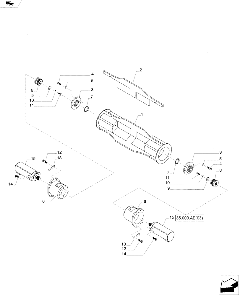 Схема запчастей Case IH A8800 - (60.380.AA) - BUTTLIFT ROLLER (60) - PRODUCT FEEDING