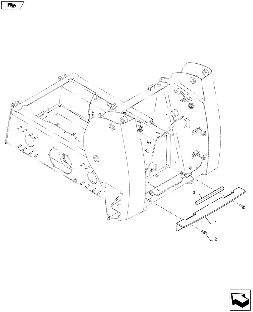 Схема запчастей Case IH SR130 - (39.140.AM) - COUNTERWEIGHT (39) - FRAMES AND BALLASTING