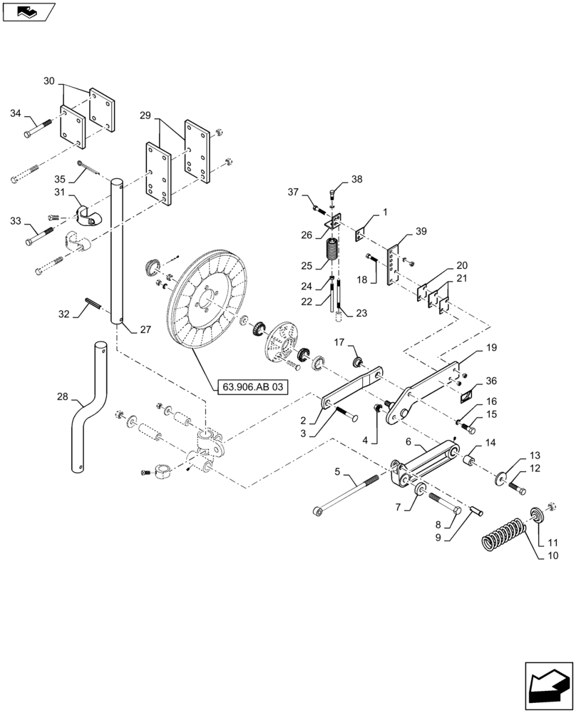 Схема запчастей Case IH 1245 - (63.906.AB[04]) - FERTILIZER COULTER INJECTOR (63) - CHEMICAL APPLICATORS