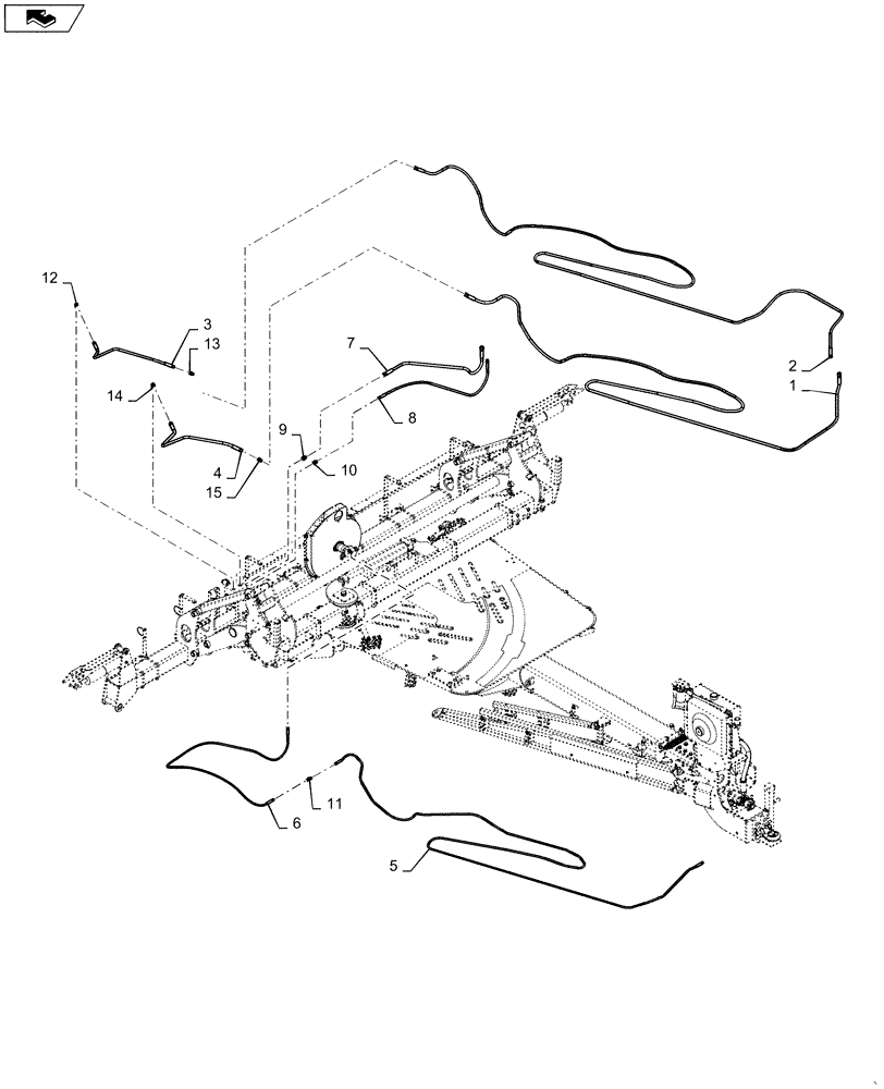 Схема запчастей Case IH 1245 - (35.200.AA[21]) - 22 GPM PTO HYDRAULIC DISTRIBUTION WITHOUT BULK FILL FOR 16/30 (35) - HYDRAULIC SYSTEMS