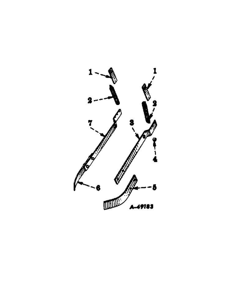 Схема запчастей Case IH 185 - (B-06) - COVERING BLADE ATTACHMENT, USED 1958 