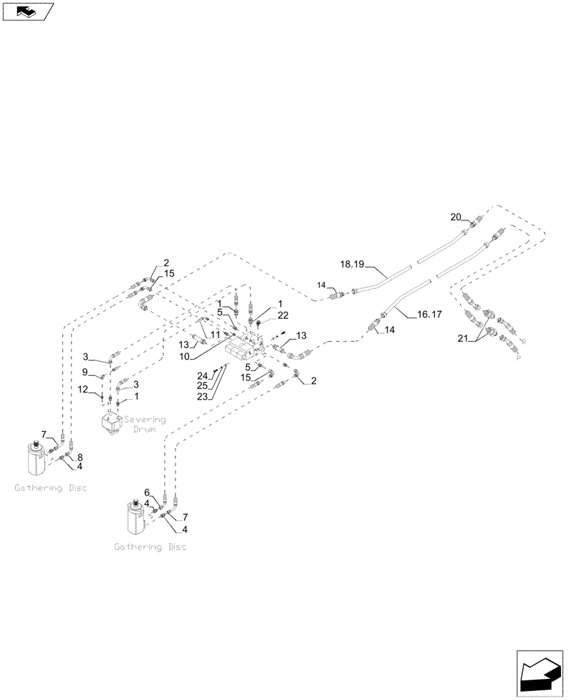 Схема запчастей Case IH A8800 - (35.000.AA[08]) - HYDRAULIC SYSTEM (STANDARD TOPPER) (35) - HYDRAULIC SYSTEMS