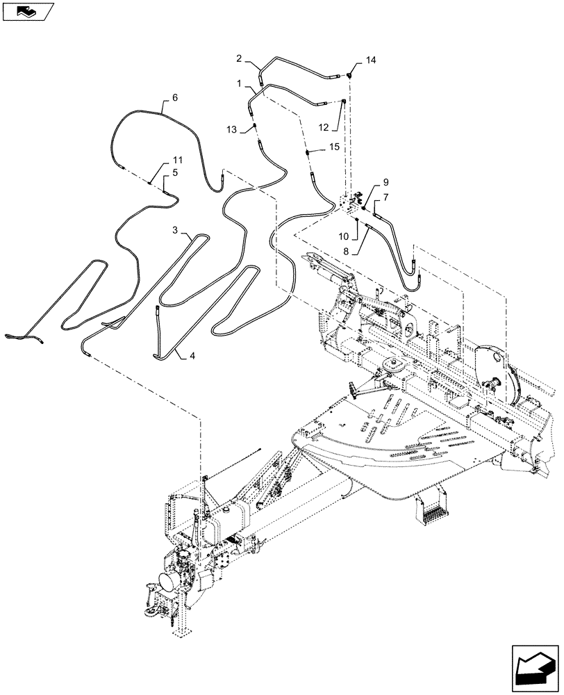 Схема запчастей Case IH 1245 - (35.200.AA[11]) - 22 GPM PTO/DRIVELINE HYDRAULIC DISTRIBUTION FOR 16/30 (35) - HYDRAULIC SYSTEMS