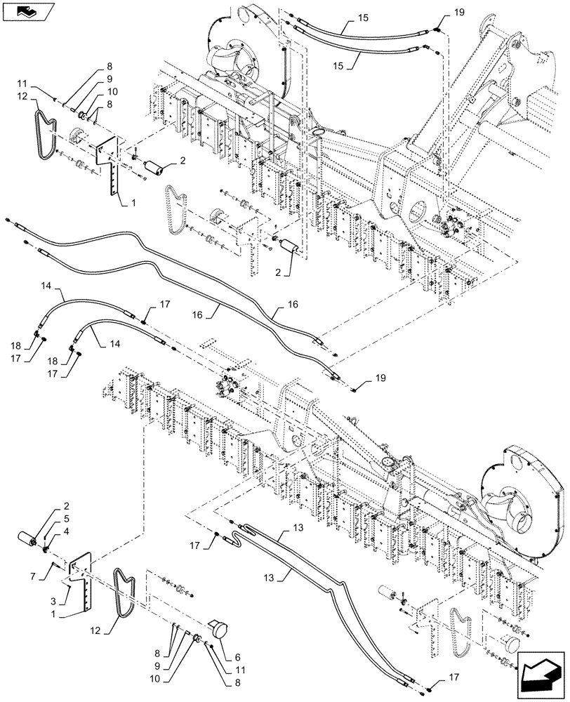 Схема запчастей Case IH 1245 - (35.745.AA[07]) - HYDRAULIC DIRECT DRIVE METER BULK FILL FOR 24/20 (35) - HYDRAULIC SYSTEMS