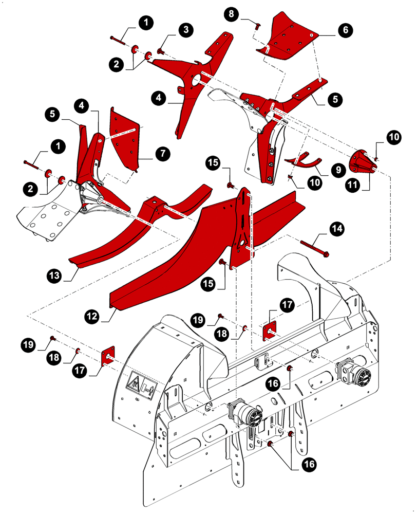 Схема запчастей Case IH 8230 - (05.100.04[J20]) - 7230 8230 9230 - MAINTENANCE PARTS, STRAWSPREADER (05) - SERVICE & MAINTENANCE