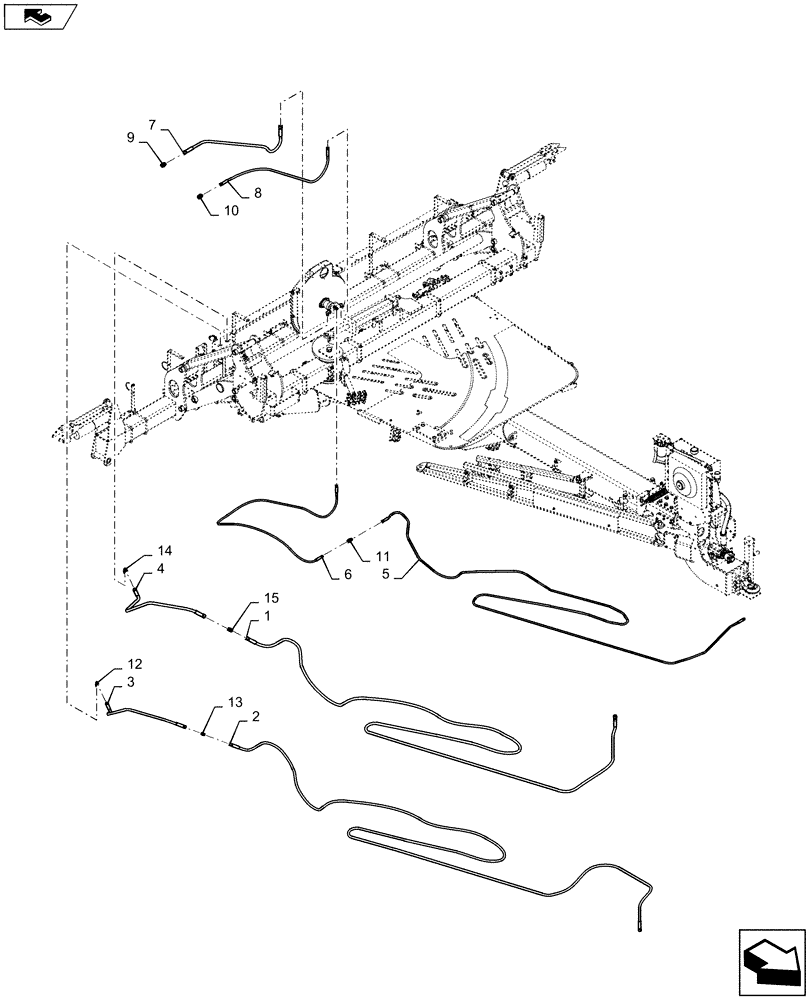 Схема запчастей Case IH 1245 - (35.200.AA[06]) - 22 GPM PTO HYDRAULIC DISTRIBUTION FOR 16/30 (35) - HYDRAULIC SYSTEMS