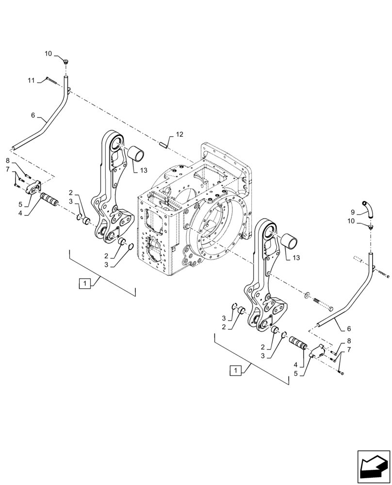 Схема запчастей Case IH MAGNUM 340 - (37.120.AL[03]) - "C" BRACKET, DRAFT CONTROL - HEAVY-DUTY REAR AXLE (37) - HITCHES, DRAWBARS & IMPLEMENT COUPLINGS