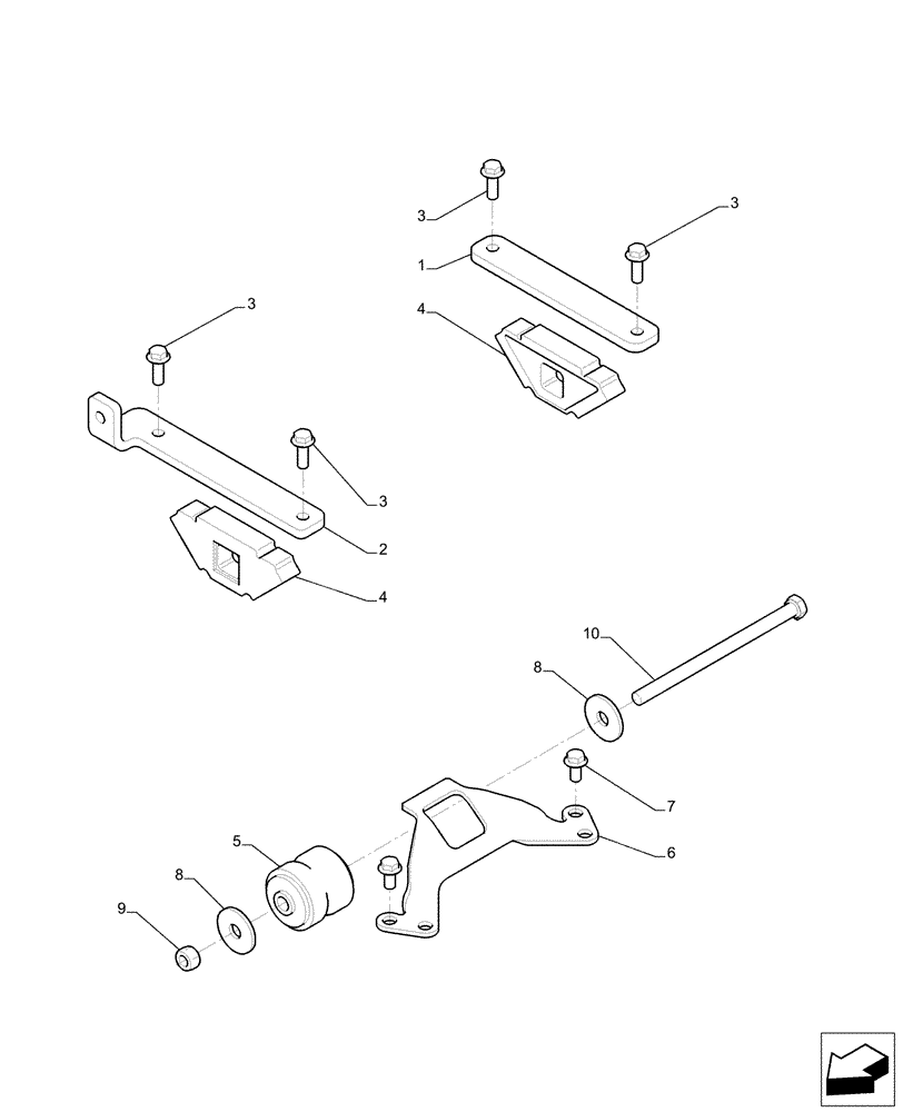 Схема запчастей Case IH MAGNUM 235 - (10.001.AK) - ENGINE, MOUNTING (10) - ENGINE