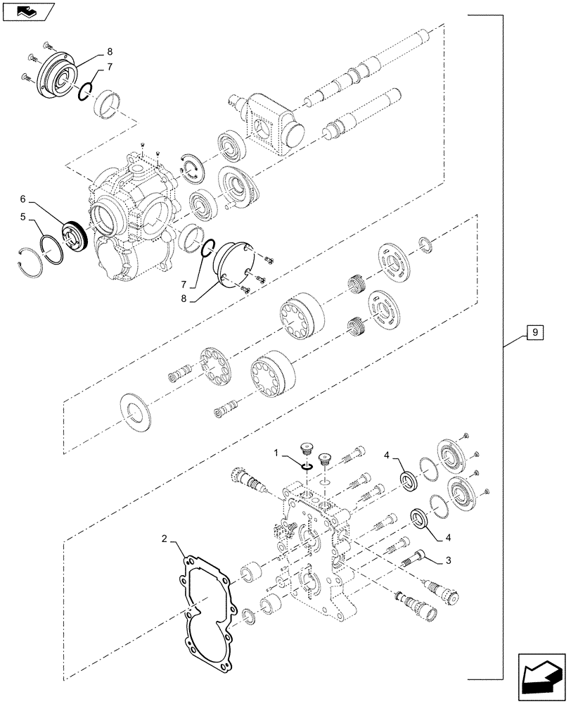 Схема запчастей Case IH FARMALL 50C - (29.202.AJ[04]) - HYDROSTATIC PUMP, SEAL KIT (29) - HYDROSTATIC DRIVE