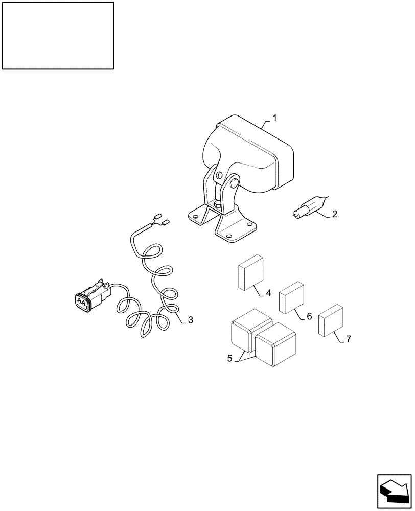 Схема запчастей Case IH LB433R - (18.87732913[01]) - DIA : WORKING LIGHT KIT - PICK-UP (18) - ACCESSORIES