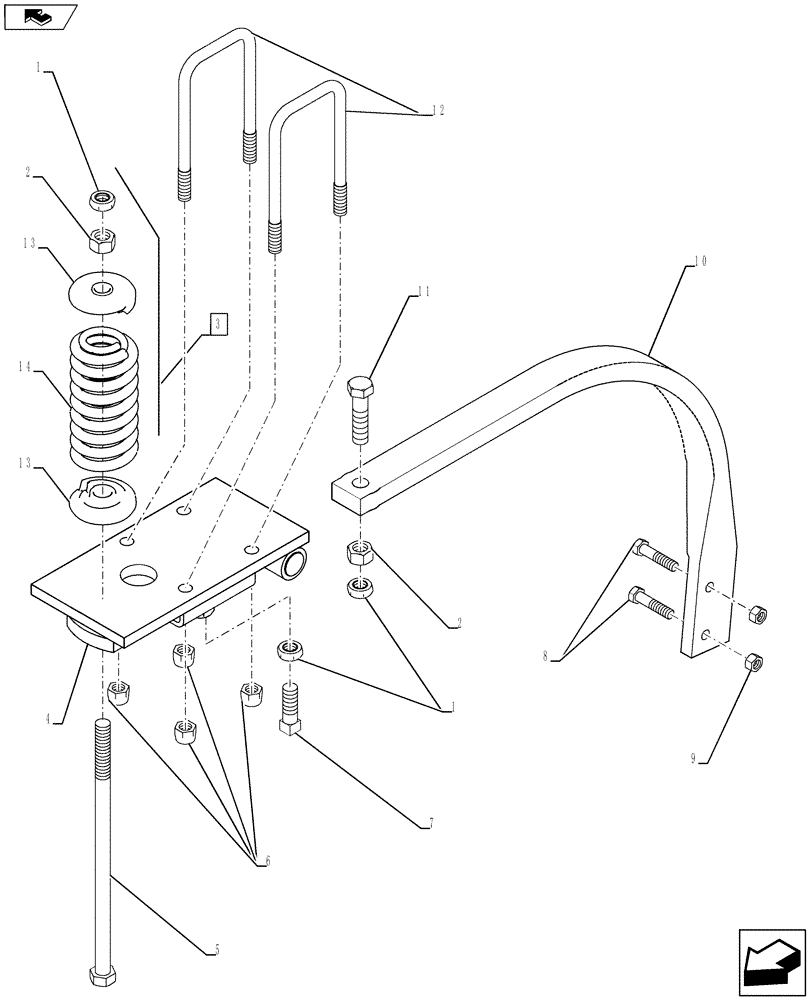 Схема запчастей Case IH 930 - (75.200.06) - HD SPRING SHANK ASSEMBLY (75) - SOIL PREPARATION