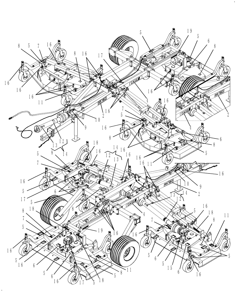 Схема запчастей Case IH 717675036 - (061) - DECALS 