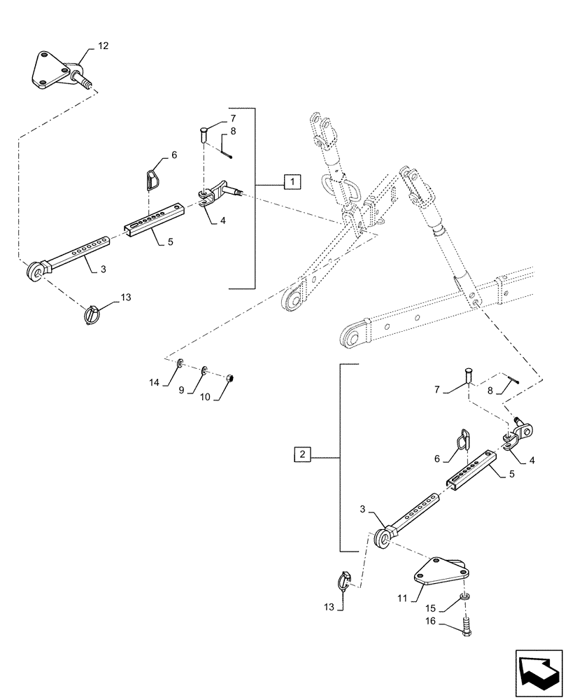 Схема запчастей Case IH FARMALL 35B - (35.120.06) - CHECK LINK - PIN & BALL BUSHING STYLE (35) - HYDRAULIC SYSTEMS