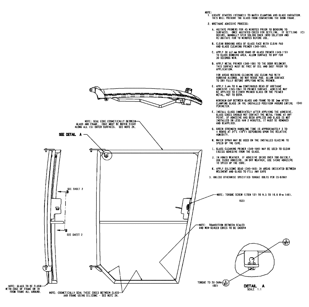 Схема запчастей Case IH SPX4410 - (02-002[01]) - DOOR ASSEMBLY Cab Exterior