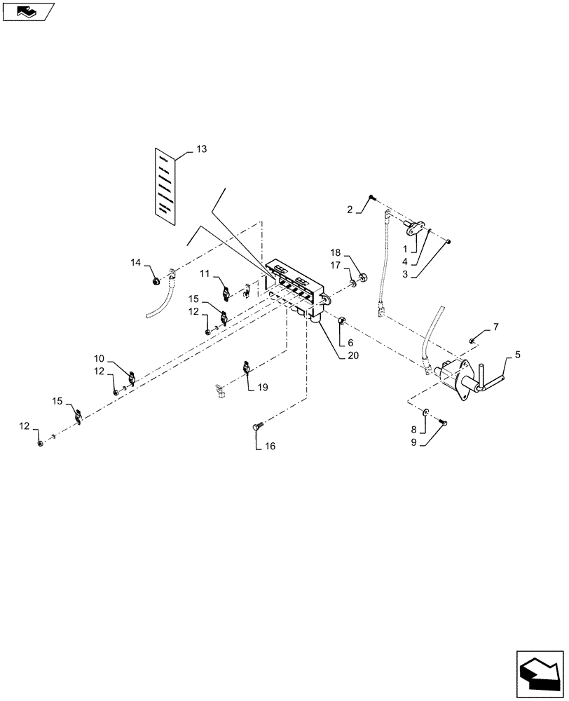 Схема запчастей Case IH 2240 - (55.302.AI[01]) - BATTERY BOX, FUSES, AND DISCONNECT (55) - ELECTRICAL SYSTEMS