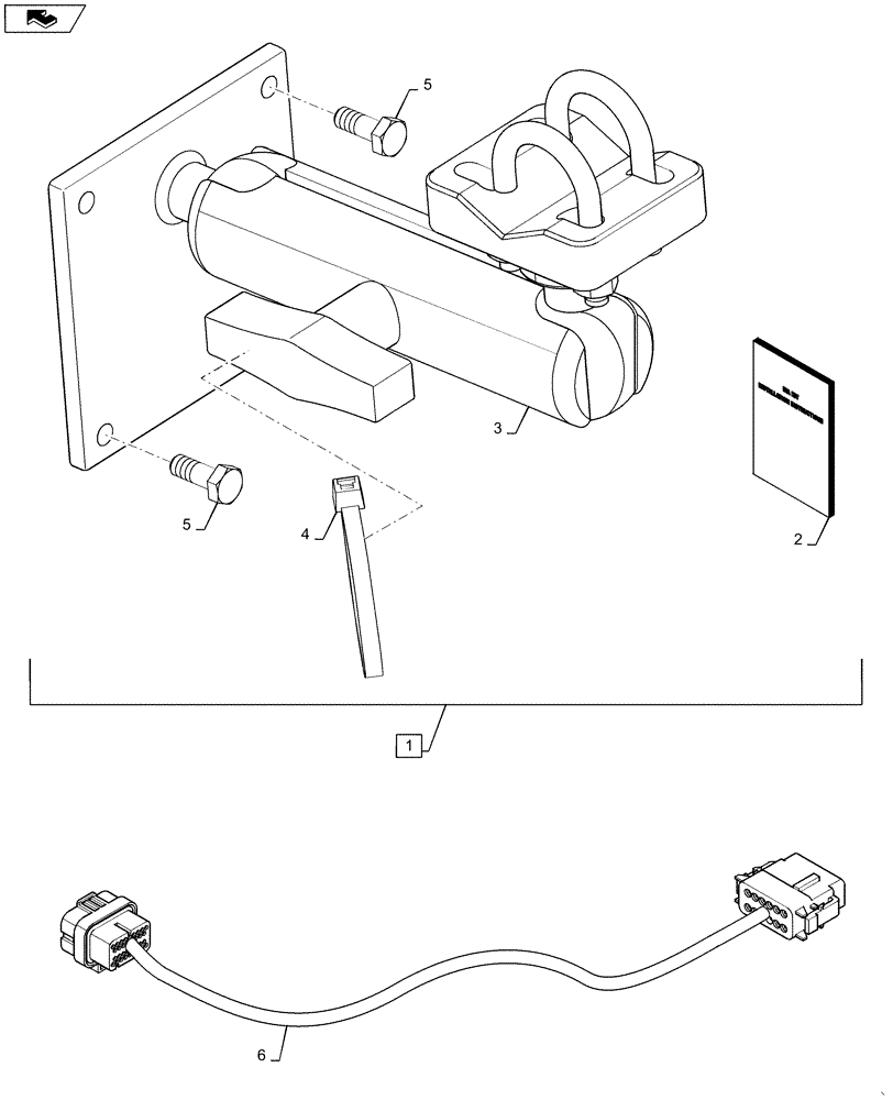 Схема запчастей Case IH MAGNUM 315 - (88.090.12) - DIA KIT, FRED II RH BAR INSTALL (88) - ACCESSORIES