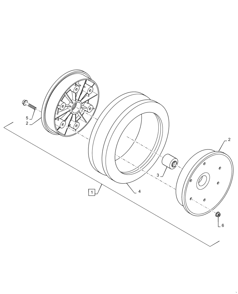 Схема запчастей Case IH 500 - (75.200.AA[04]) - PRESS WHEEL 4 X 12 (75) - SOIL PREPARATION