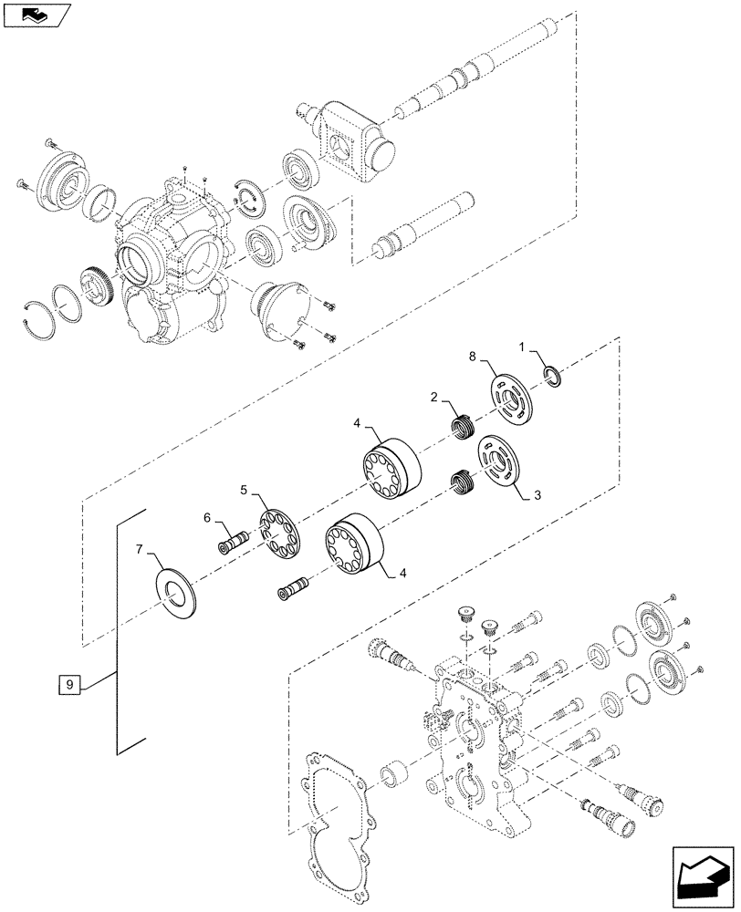 Схема запчастей Case IH FARMALL 50C - (29.202.AJ[03]) - HYDROSTATIC PUMP ROTATING GROUP (29) - HYDROSTATIC DRIVE