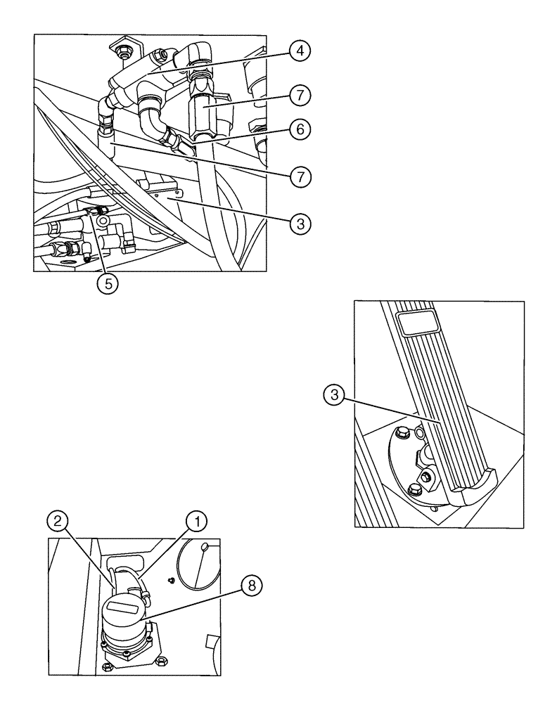 Схема запчастей Case IH FLX4375 - (07-015) - FOOT THROTTLE GROUP (ALL ENGINES) Pneumatics