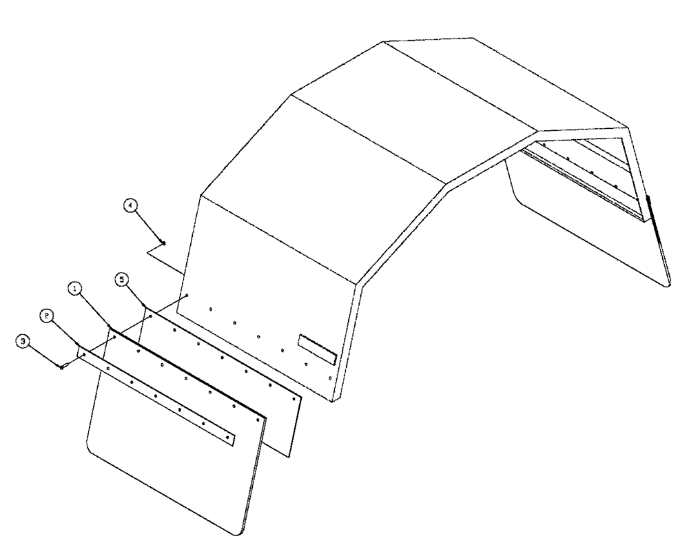 Схема запчастей Case IH FLX4330 - (10-006) - MUD FLAP PACKAGE, 66” (ALL UNITS REAR OF REAR AND FRONT OF REAR) Options