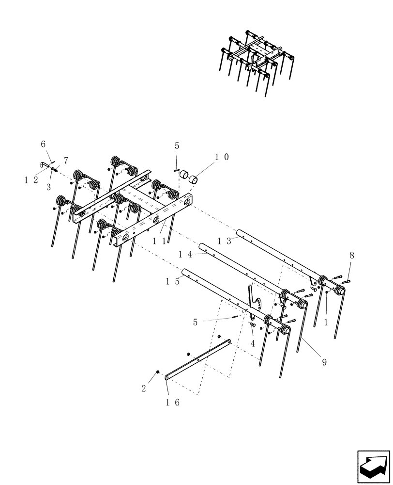 Схема запчастей Case IH PTX300 - (5.220.1) - MOUNTED HEAVY HARROW - 1/2" TINE ASSEMBLY Related Equipment