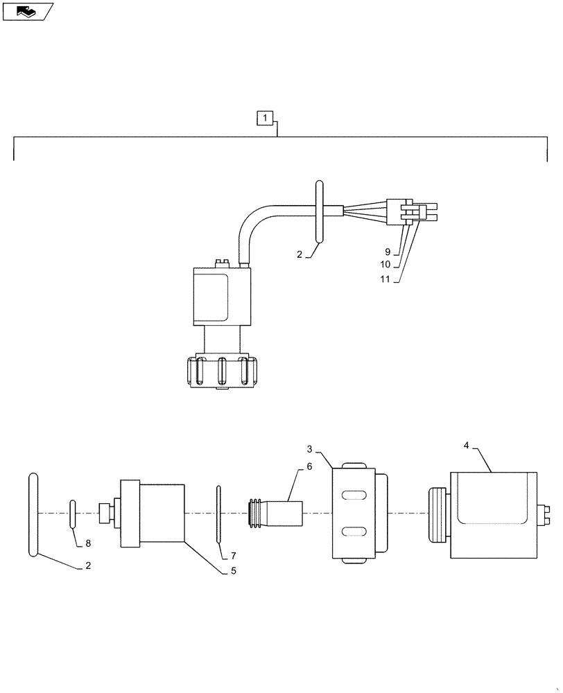 Схема запчастей Case IH 2240 - (55.635.AB[01]) - WILGER AIM COMMAND SOLENOID (55) - ELECTRICAL SYSTEMS