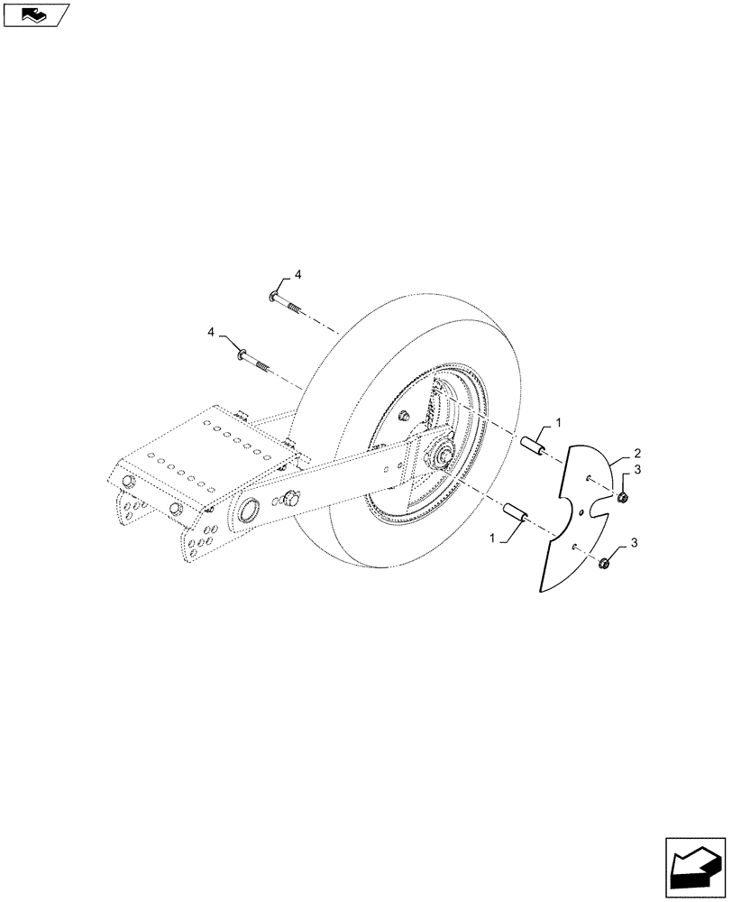 Схема запчастей Case IH 1235 - (44.530.AD[01]) - WHEEL SENSOR COVER (44) - WHEELS