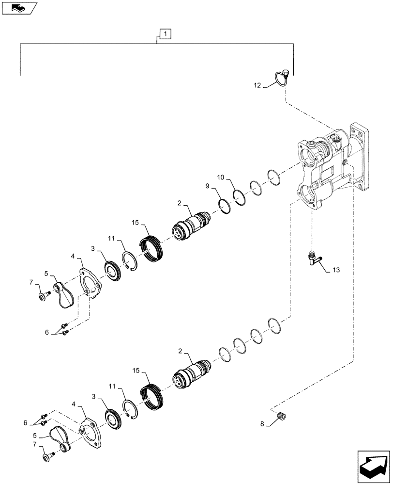 Схема запчастей Case IH QUADTRAC 550 - (35.204.17) - VALVE COUPLER ASSEMBLY (35) - HYDRAULIC SYSTEMS