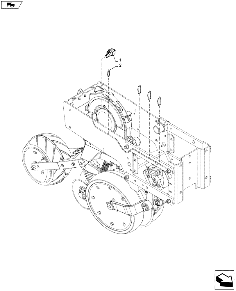 Схема запчастей Case IH 1215 - (55.516.AF[01]) - VACUUM SENSOR (55) - ELECTRICAL SYSTEMS