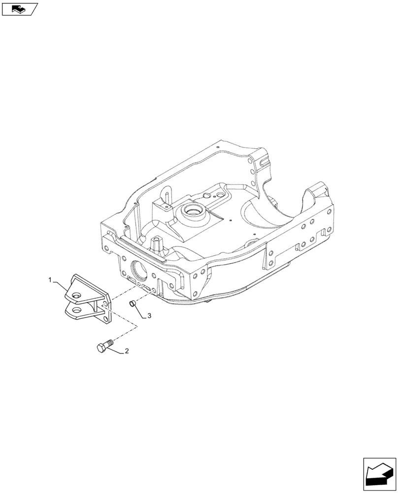 Схема запчастей Case IH MAXXUM 115 - (39.110.AC) - VAR - 330222 - FRONT PULL HOOK (39) - FRAMES AND BALLASTING