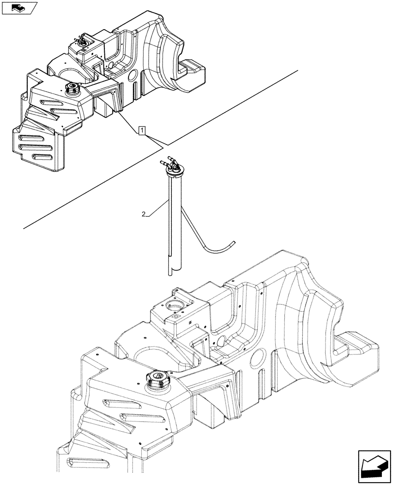 Схема запчастей Case IH MAXXUM 110 - (55.011.AC[02]) - VAR - 390142 - FUEL TANK, SENDER UNIT (55) - ELECTRICAL SYSTEMS