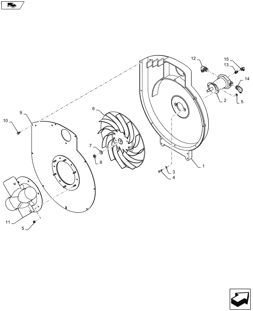 Схема запчастей Case IH 1215 - (79.101.AB[02]) - VACUUM FAN (79) - PLANTING