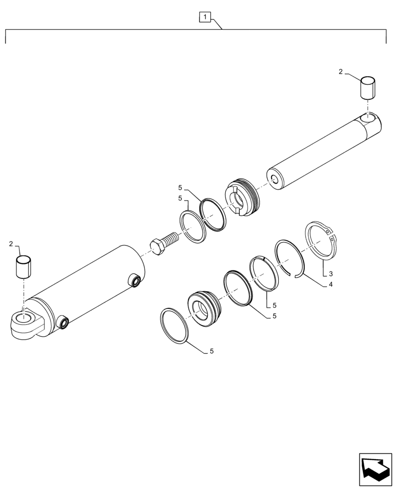 Схема запчастей Case IH MAGNUM 335 - (08-31) - CYLINDER ASSEMBLY - HITCH (95 MM) (08) - HYDRAULICS