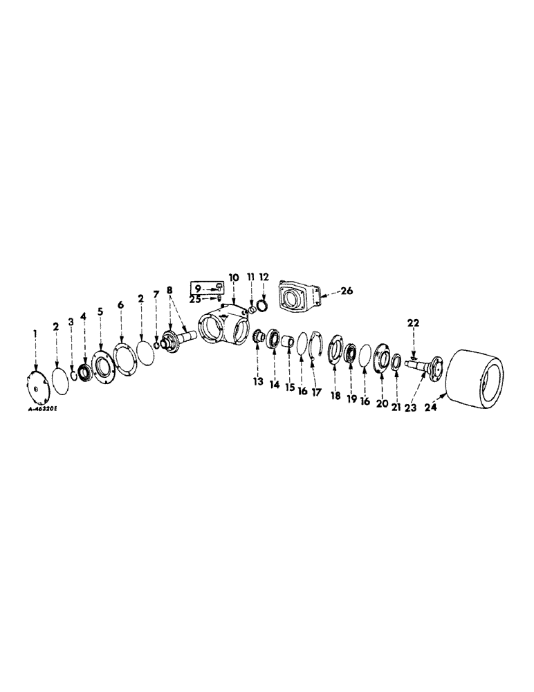 Схема запчастей Case IH 606 - (113) - REAR FRAME AND DRIVING MECHANISMS, REAR MOUNTED BELT PULLEY Rear Frame & Driving Mechanisms