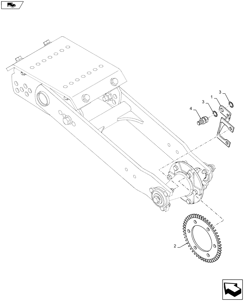 Схема запчастей Case IH 1235 - (55.610.AM[01]) - WHEEL SPEED SENSOR (55) - ELECTRICAL SYSTEMS