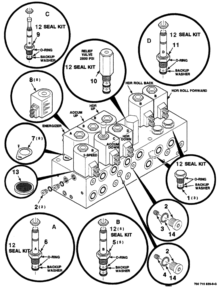 Схема запчастей Case IH 8870 - (08-36) - HYDRAULIC VALVE ASSEMBLY (35) - HYDRAULIC SYSTEMS