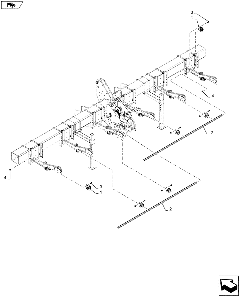 Схема запчастей Case IH 1215 - (61.901.AF[01]) - METERING DRIVE SHAFT FOR 6 ROW 30" (61) - METERING SYSTEM