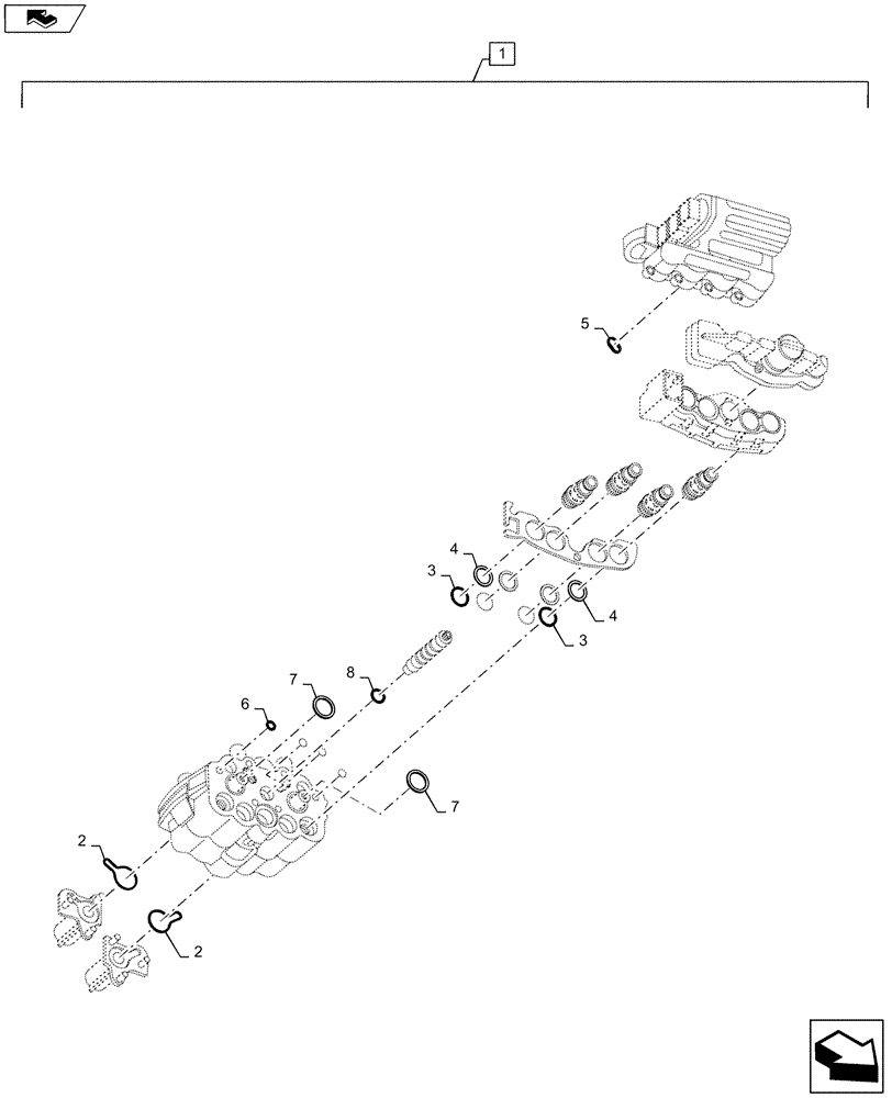 Схема запчастей Case IH L580 - (35.204.BJ[06]) - VAR - 713640006 - ERGODRIVE LCS OPEN CENTER - FARMALL 110A, 120A, 125A, 140A (35) - HYDRAULIC SYSTEMS