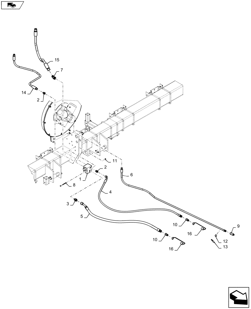 Схема запчастей Case IH 1215 - (35.745.AA[01]) - VACUUM FAN HYDRAULICS (35) - HYDRAULIC SYSTEMS