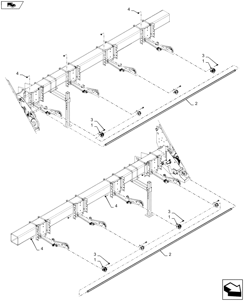 Схема запчастей Case IH 1215 - (61.901.AF[04]) - METERING DRIVE SHAFT FOR 8 ROW 36", 38", 40" (61) - METERING SYSTEM