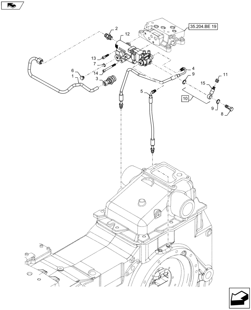 Схема запчастей Case IH MAXXUM 120 - (33.220.AC[02]) - VAR - 330718 - UNIVERSAL TRAILER BRAKE VALVE - VALVE PIPES (33) - BRAKES & CONTROLS