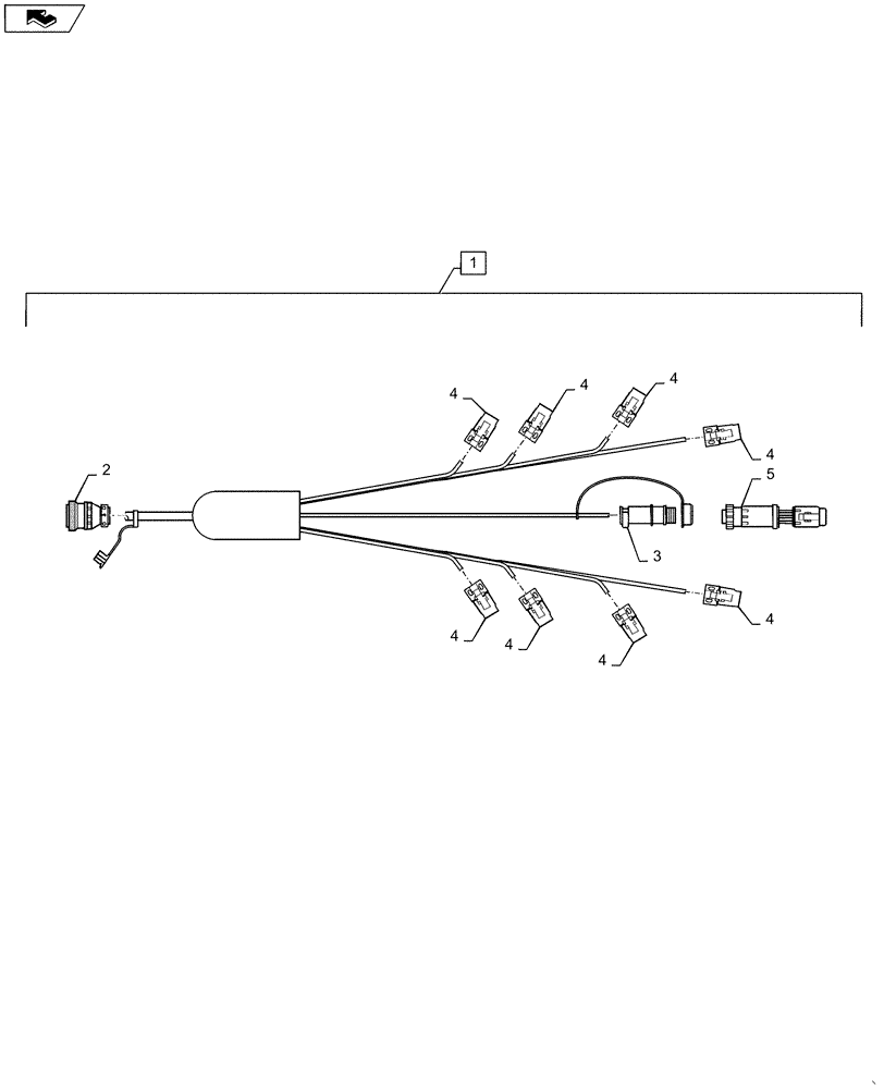 Схема запчастей Case IH 1235 - (55.516.AI[05]) - WIRE HARNESS SEED SENSOR 8 ROW HI-RATE (55) - ELECTRICAL SYSTEMS