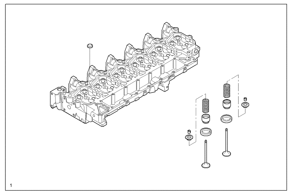 Схема запчастей Case IH F4GE0684C D600 - (0610.052) - CYLINDER HEAD with mobile elements 