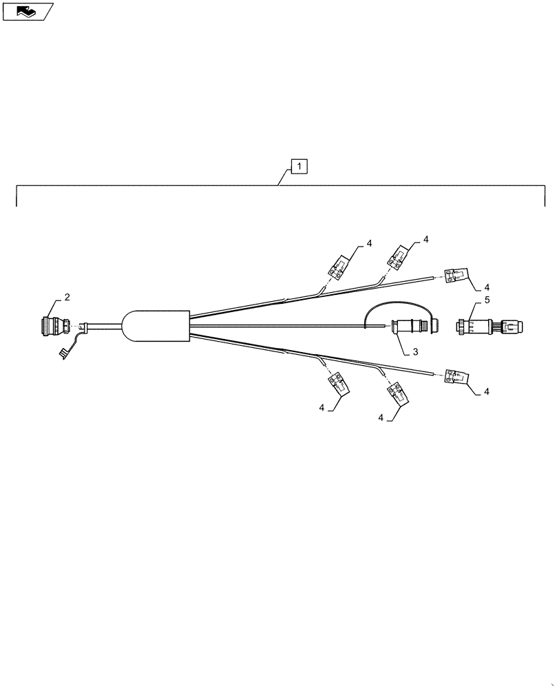 Схема запчастей Case IH 1215 - (55.516.AI[04]) - WIRE HARNESS SEED SENSOR 6 ROW HI-RATE (55) - ELECTRICAL SYSTEMS