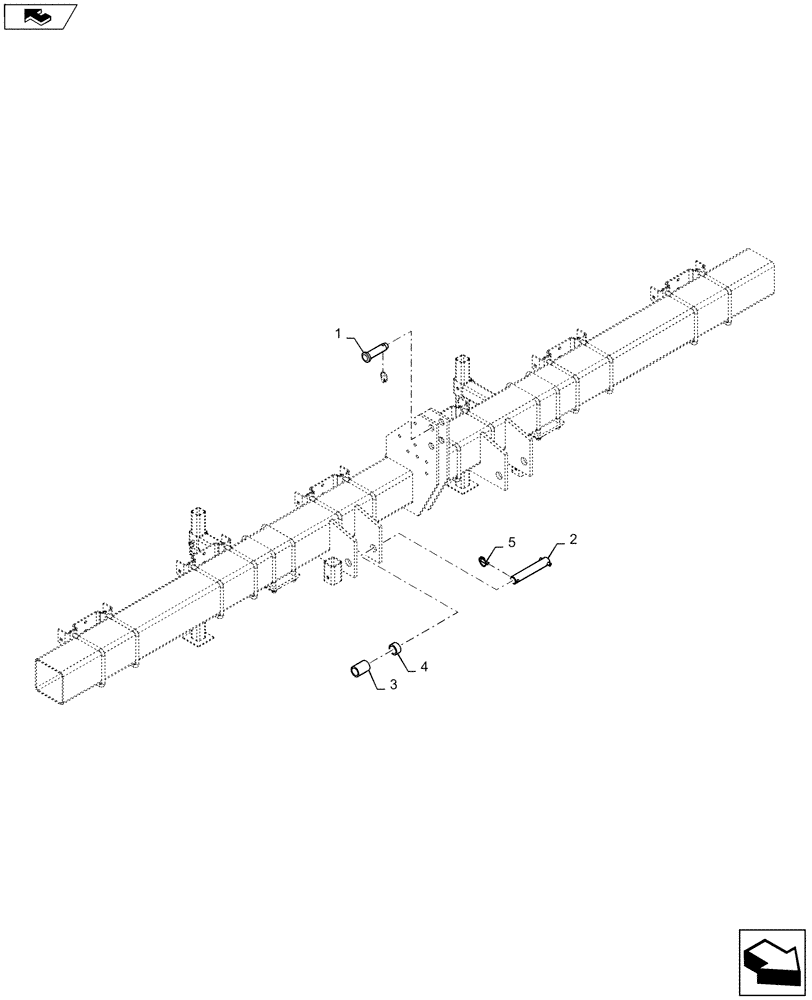 Схема запчастей Case IH 1215 - (39.902.AA[01]) - HITCH CAT III (39) - FRAMES AND BALLASTING