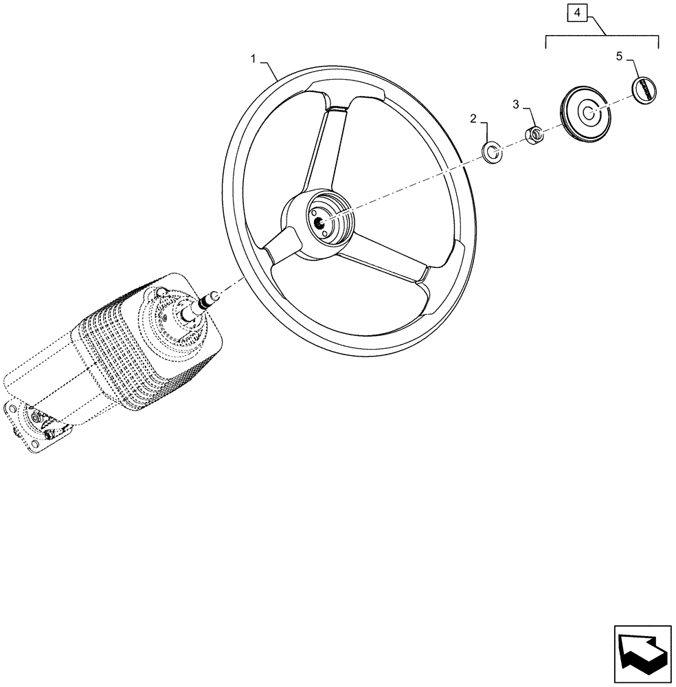 Схема запчастей Case IH QUADTRAC 470 - (41.101.AJ) - STEERING WHEEL (41) - STEERING