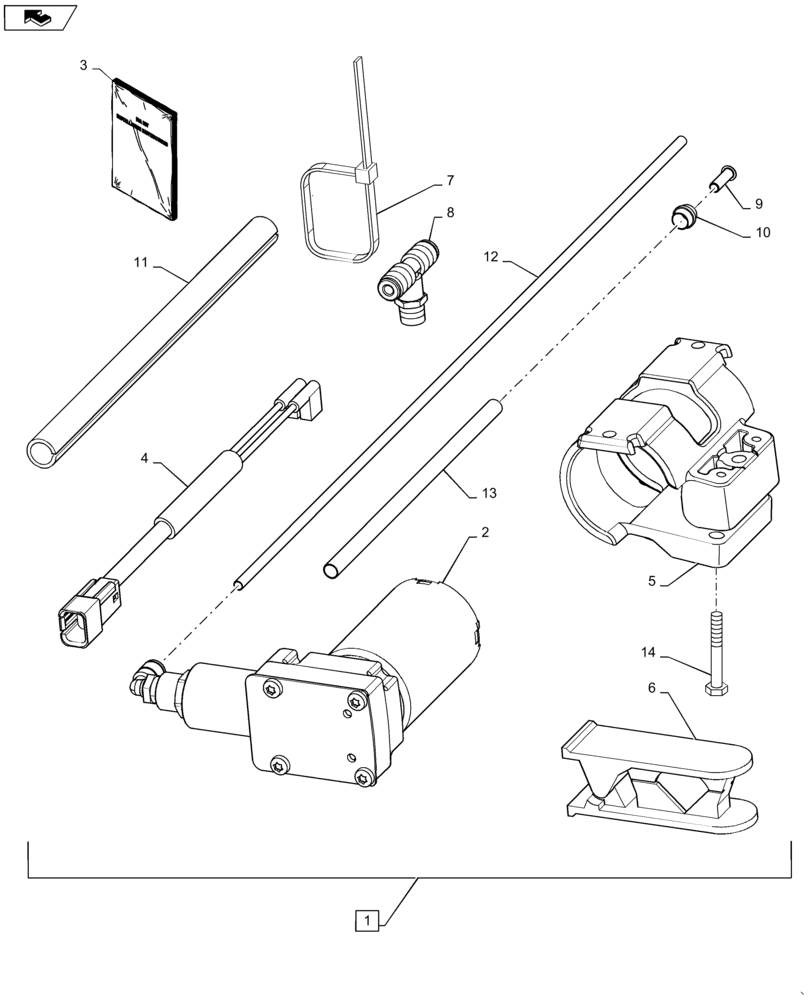 Схема запчастей Case IH MAGNUM 290 - (90.124.AC[02]) - SEAT COMPRESSOR SERVICE KIT (90) - PLATFORM, CAB, BODYWORK AND DECALS