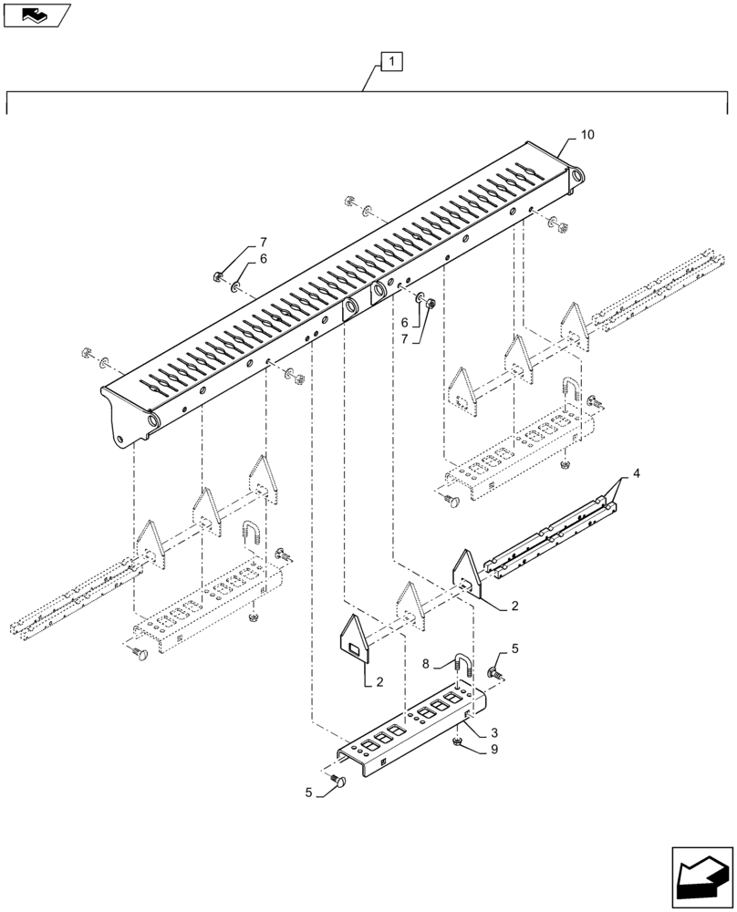 Схема запчастей Case IH 7230 - (73.230.AK[03]) - KNIFE ASSY, STANDARD (73) - RESIDUE HANDLING