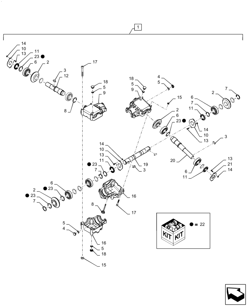 Схема запчастей Case IH 9240 - (80.150.BK) - GEARBOX, BUBBLE-UP AUGER (80) - CROP STORAGE/UNLOADING